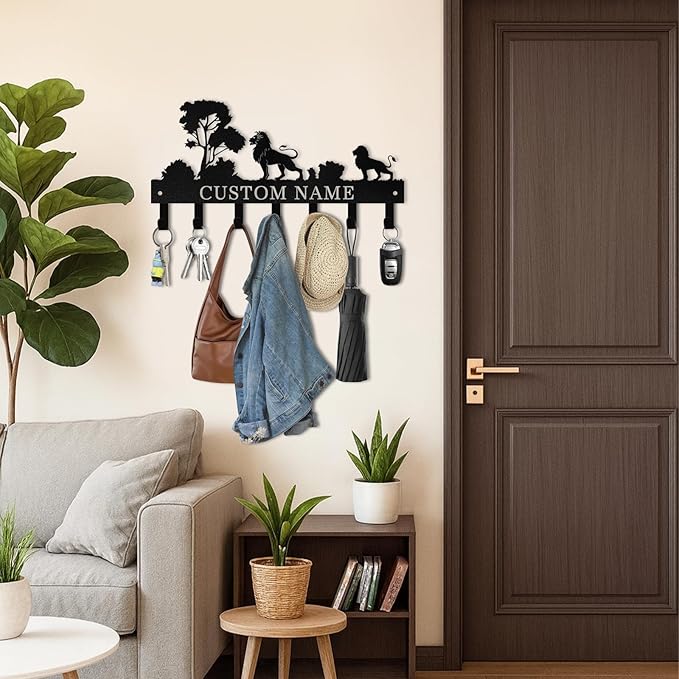 Personalized Dragon Key Holder for Wall, Animals Theme Key Holder Wall Mount, Dragon Wall Decor, Decorative Key Rack Coat Hooks for Living Room Bedroom Hallway, Home Decor Gifts