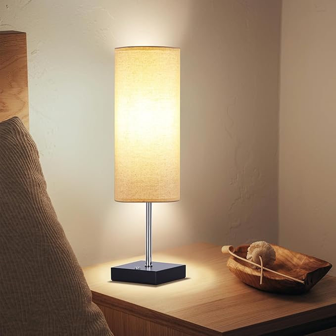 AVV Cordless Table Lamp, 5000mAh Battery Operated Lamp for Night Stand, 3 Modes Battery Powered Wireless Table Lamp, Touch Control Rechargeable Lamp for Bedroom, Living Room, 18 Inch Beige