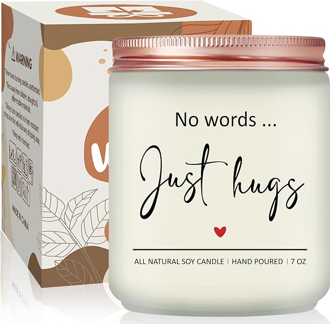 Bereavement Gifts - Sympathy Gift for Loss of Loved - Get Well Soon, Thinking of You, Feel Better Cheer Up, After Surgery Gfits for Women - Lavender Scented Candle