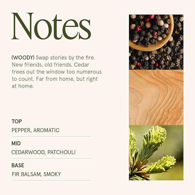 LA JOLIE MUSE Christmas Candle | Starlit Golden Fir | Pine, Cedarwood & Fir Balsam | 19 oz Large Wooden Wick Soy Candle | 90 Hours Clean Burn | Gift-Ready for Christmas & Winter Gatherings