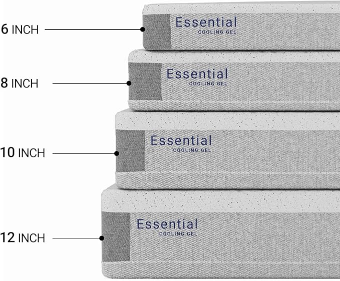 LIFEMENT, Essential 10 Inch Copper Infused Cooling Gel Memory Foam Mattress, Medium Firm, Fiberglass Free, Pressure Relief, Safe & Certified Foams & Cover, 10-Year Warranty, Mattress in a Box, Full