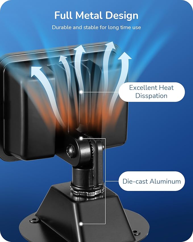 EDISHINE LED Flood Light Outdoor, 3400LM 24W LED Security Light, 5000K Daylight White & CRI 70+, IP65 Waterproof Flood Lights Outdoor for Garage, Backyard, Patio, Garden, Porch, Stair