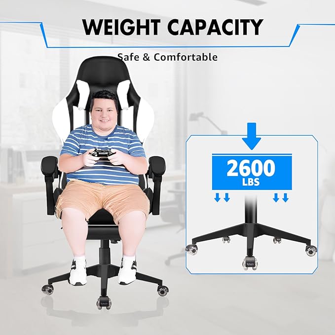 Sytopia 28" Office Chair Base Replacement with Wheels (Set of 5), 2600 lbs Heavy Duty Gaming Desk Chair Base, Smooth & Quiet Casters, Black