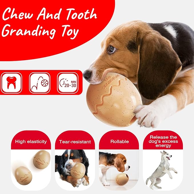 Treat Dispenser Dog Toy for Aggressive Chewers, Dog Frozen Treat Toy to Keep Them Busy, Interactive Chew Toys for Large Dogs, Durable Natural Rubber Material Puzzle Toy