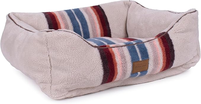 Pendleton Berber Kuddler Dog Bed - Serape Rosewood, M