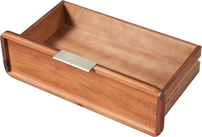 Christopher Knight Home Tida Vintage Narrow Console Table with Drawers, Solid Wood Entryway Table with Open Storage Shelf, Behind The Couch Long Sofa Table for Living Room, Brown