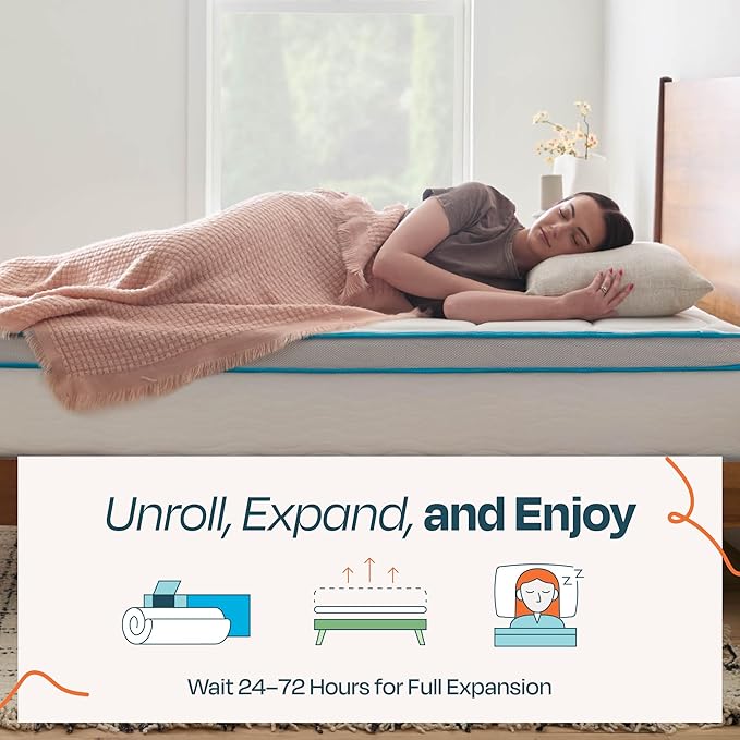 Linenspa 12 Inch Memory Foam and Spring Hybrid Mattress - Medium Plush Feel - Bed in a Box - Pressure Relief and Adaptive Support - Breathable - Cooling - Primary Bedroom - Twin XL Size