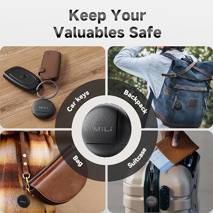 LiTag - Bluetooth Tracking Tag for Android. Smart Tracker for Google Find My Device (Find Hub) App. Item Finder Locator for Keys, Luggage, Suitcase, Backpack, Purse (1 Pack)