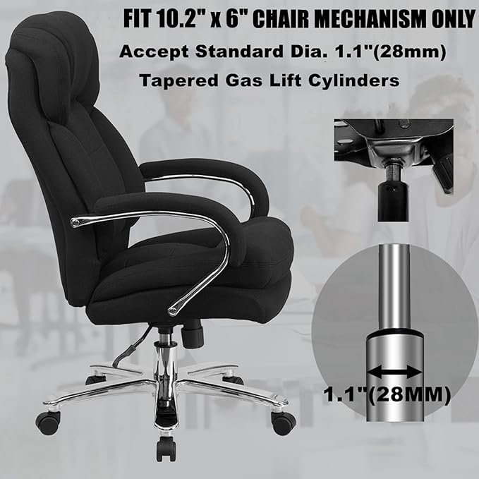 Heavy Duty 500LBs Office Chair Tilt Control Mechanism Replacement Parts, Office Chair Swivel Tilt Base W/6" x 10.2" Mounting Holes - Black