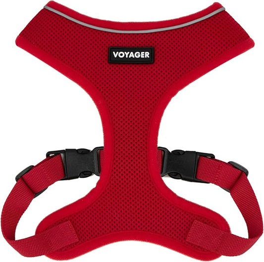 Best Pet Supplies Voyager Aerolite No Pull Mesh Dog Harness, Reflective Stitching, Breathable Harness, Adjustable for Walking, Training, Running, Heavy Duty and Durable, Red, XL