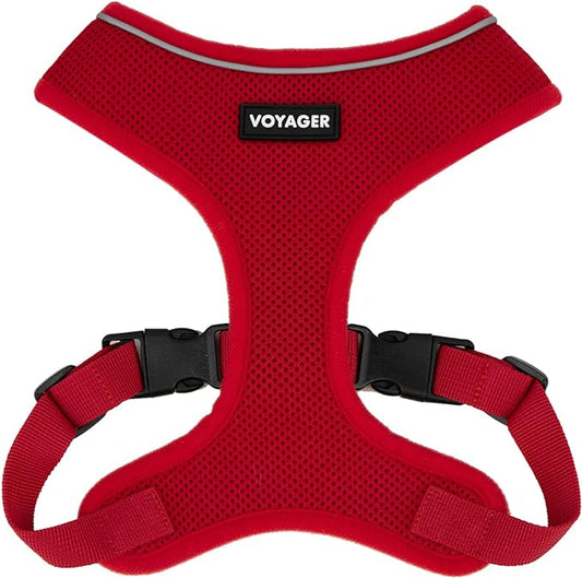 Best Pet Supplies Voyager Aerolite No Pull Mesh Dog Harness, Reflective Stitching, Breathable Harness, Adjustable for Walking, Training, Running, Heavy Duty and Durable, Red, S