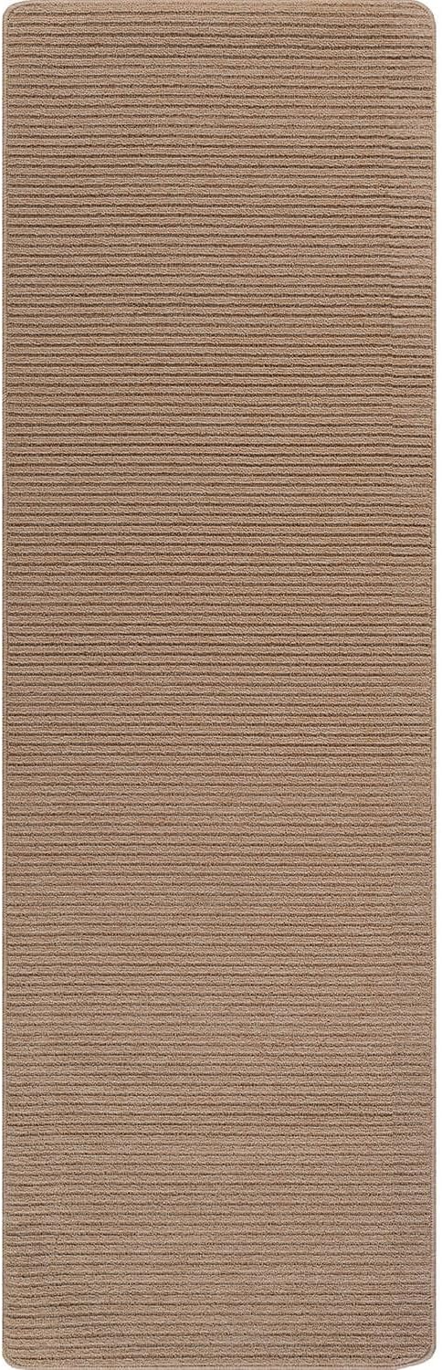Non Slip Beige Solid Rubber Back Thing Runner Rugs for Living Room 2x10 for Kitchen, Rug for Bedroom and Hallway, Stain Resistant Easy Cleaning Non Shedding Carpet Beige 2 x 10