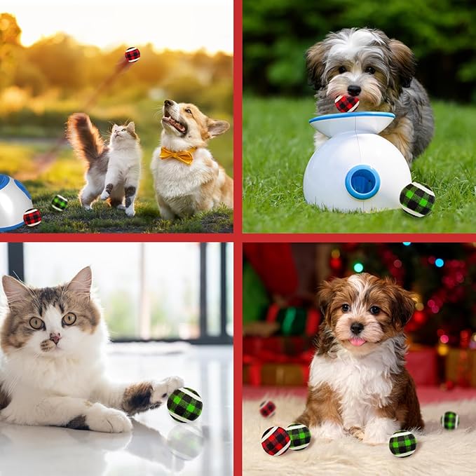 X-Small Dog Tennis Balls Dog Toys Ball 1.5" Pack of 12, Fit Ball Launchers,Christmas Dog Toys