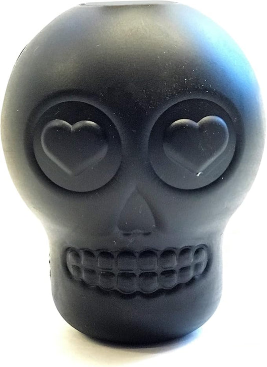 SodaPup MuttsKickButt Skull – Durable Dog Treat Dispenser & Chew Toy Made in USA from Non-Toxic, Pet Safe, Food Safe Natural Rubber for Mental Stimulation, Problem Chewing, Calming Nerves & More