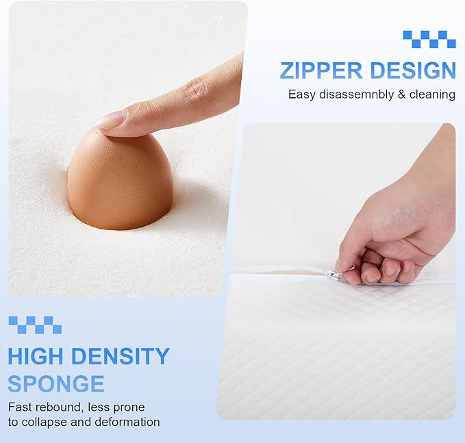 FDW | 8 Inch King Mattress | Medium Firm | Gel Memory Foam Mattress | White | Bed in a Box, CertiPUR-US Certified | Pressure Relief, Cooling Ventilated Foam | Washable Removable Cover