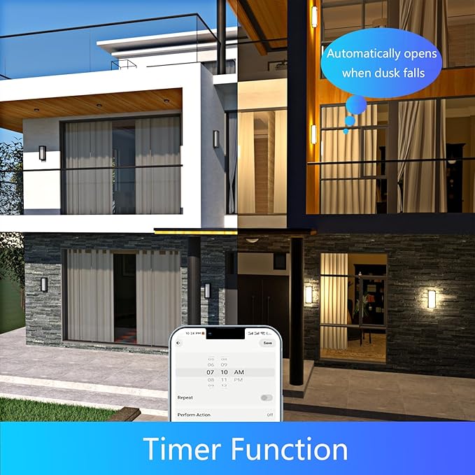 LED Smart Outdoor Wall Lights,14in 22W RGB+2700K-6500K Color Changing Wall Sconce, Waterproof LED Outdoor Porch Lights, APP Control,IP65 Waterproof,for House Porch Yards