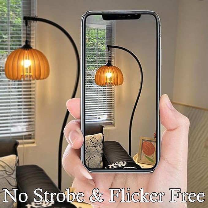 MIXL-Black Gooseneck Floor Lamp,Wood Reading Tall Lamp with 3-Color Temperature,Farmhouse Style Floor Light for Living Room Bedroom and Study Room