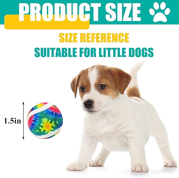 X-Small Dog Tennis Balls Dog Toys Ball 1.5" Pack of 12, Fit Ball Launchers