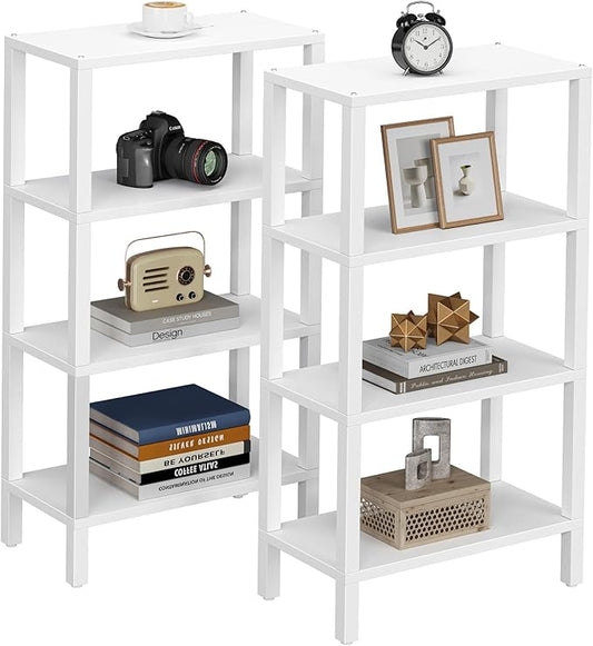 TUTOTAK Small Side Table, Narrow End Table, Skinny Sofa Table, Slim Nightstand, Couch Table, Living Room, Bed Room, White TB01BW0782