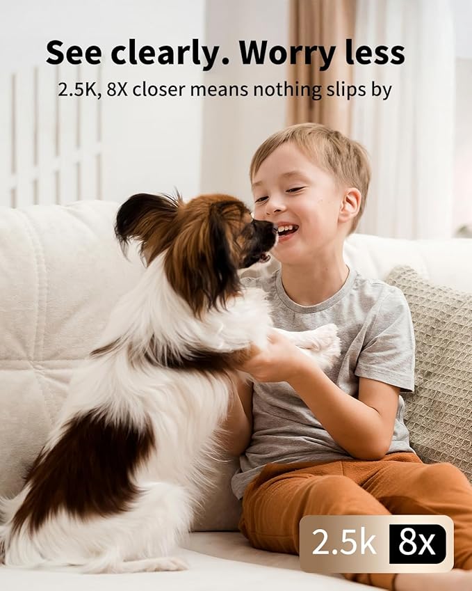 VIMTAG 2.5K 5G Indoor Camera, Pet Camera with Speaker Pan-Tilt, Free AI Detection Cameras for Home Security Baby Dog Nanny w/Motion Tracking Night Vision Phone App,2-Way Audio, 24/7 SD & Cloud Storage