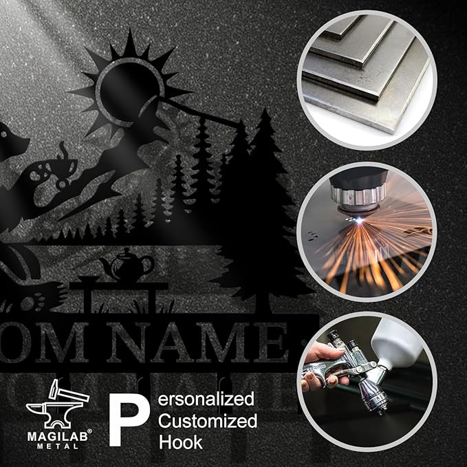 Personalized Custom Name Bear Key Wall Hooks,Metal Bear Keys Clothes Hooks,Metal Bear Wall Home Storage Decorative,For Front Door, Hallway, Kitchen, Bedroom,Keys,Hats (Style C)