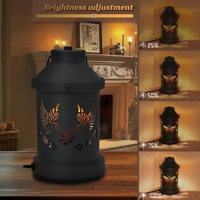 Candle Warmer Lamp Timer- Christmas Gifts for Women Mom, House Warming Gifts New Home Decor, Modern Farmhouse Decor, Hummingbird Candle Warmer Lanterns Vintage for All Jar Candles