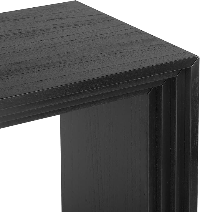 Modern Farmhouse Entryway Console Table 59.2-Inch Entry Sofa Table for Living Room Entrance Hallway Furniture (Black)