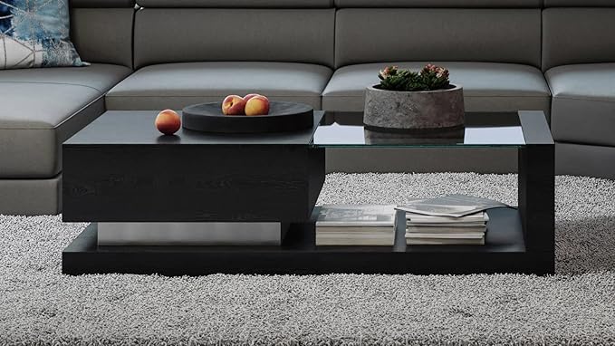 Modern Etta Black Oak Coffee Table