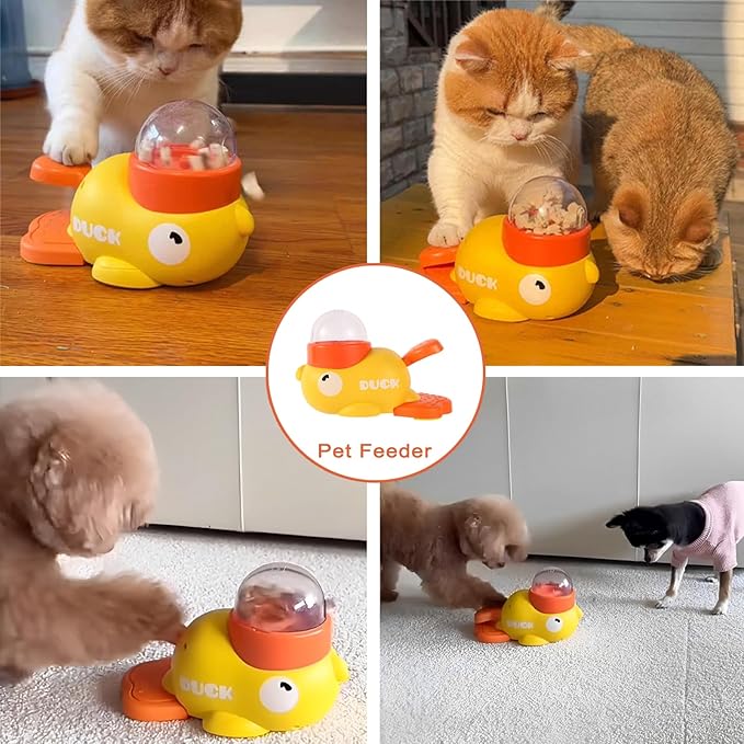 Interactive Dog Treat Dispenser, Puzzle Feeder Dog, Duck Pet Feeder for Healthy Eating, Interactive Treat Dispenser Toy for Dogs and Cats (1 PCS)