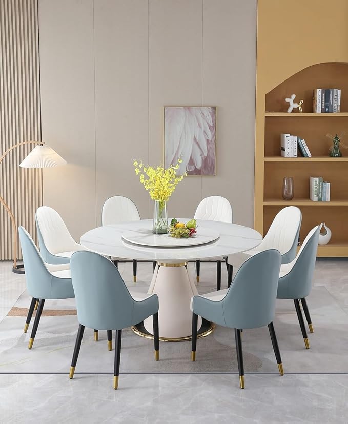 Dining Chairs Set of 2, Modern Faux Leather Dining Wood Legs for Living Kitchen Dining Room