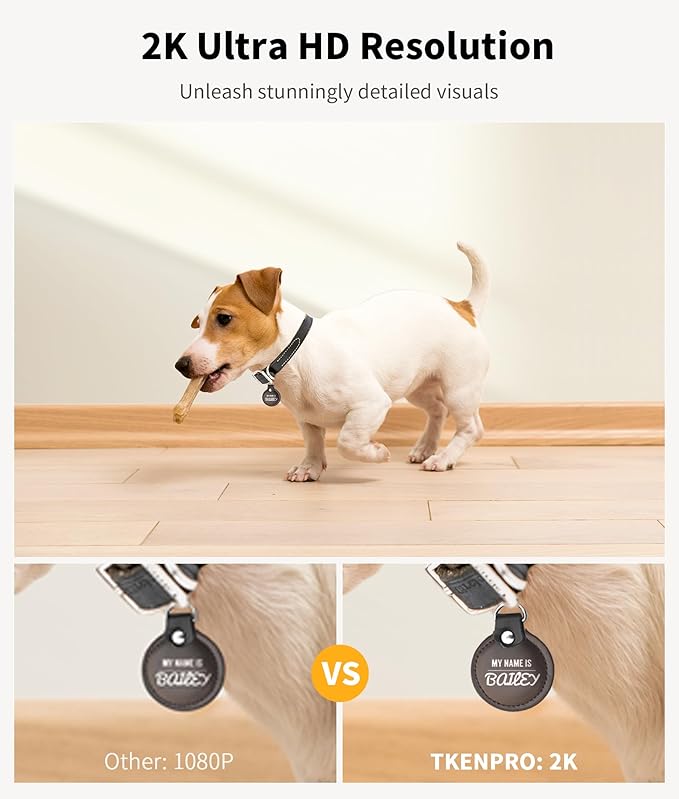 2K Cat Camera Treat Dispenser, AI Photo Album, Pet Camera with 360° Auto Tracking & 5G/2.4G WiFi, 2-Way Talk, Remote Treat Tossing, Motion Alerts for Dogs Indoor, White