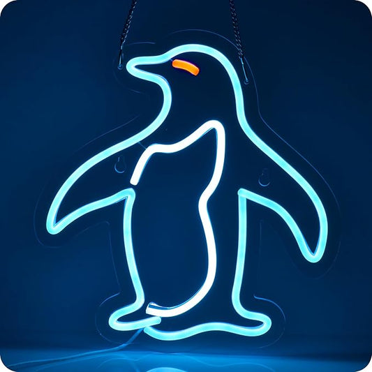 Penguin neon signs for wall decor penguin LED light for bar pub store club garage bedroom home artwork gift