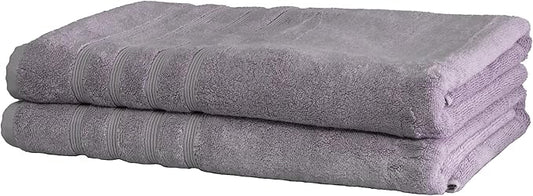 Mosobam Luxury Turkish Towels Set of 2 Bath Sheets 35X70 Lavender Aura 700 GSM Bamboo Viscose & Aegean Turkish Combed Cotton