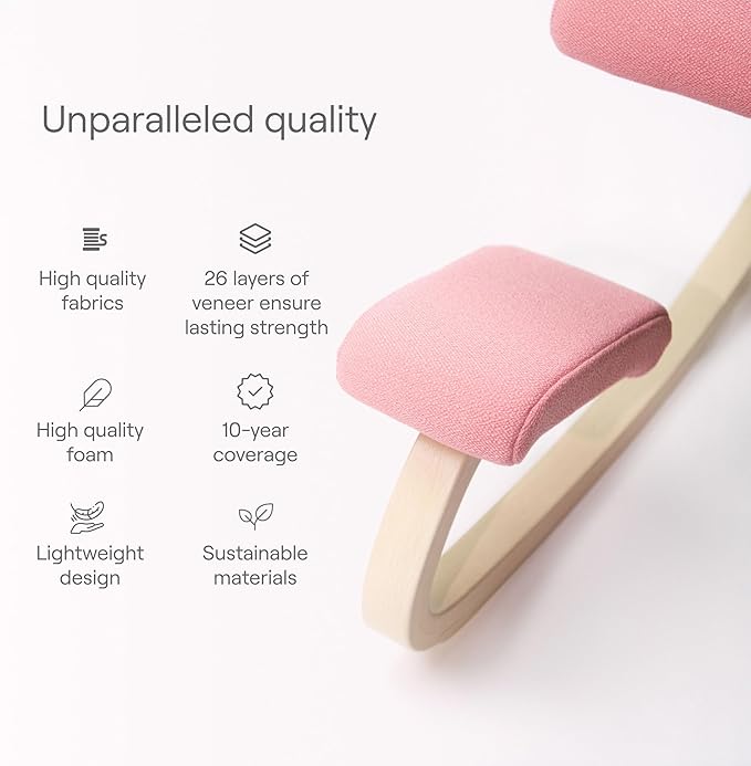 Varier Variable Ergonomic Office Kneeling Chair Forest – Active Sitting, Rocking Seat for Home, Study & Posture Support – 10 Year Quality Guarantee