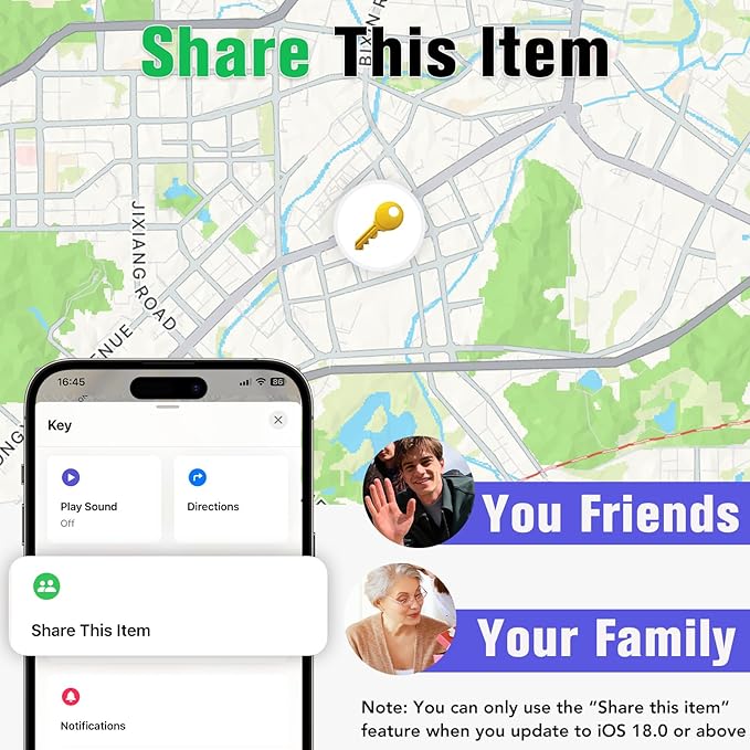 Air Tracker Tags-4 Pack: Smart Bluetooth Tracker, Item Finder Works with Apple Find My (iOS Only) App, Trakcer Tag Locator for Keys, Luggage, Satchel, weTag mini. (Not for Android Devices)