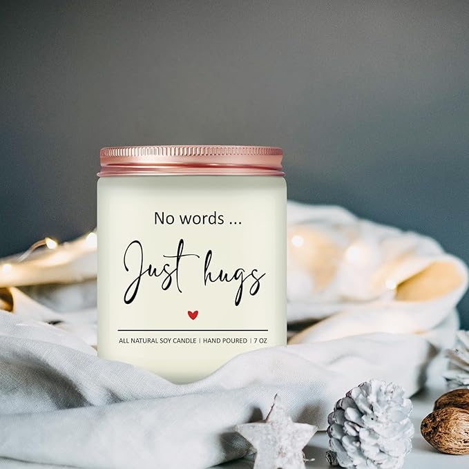 Bereavement Gifts - Sympathy Gift for Loss of Loved - Get Well Soon, Thinking of You, Feel Better Cheer Up, After Surgery Gfits for Women - Lavender Scented Candle