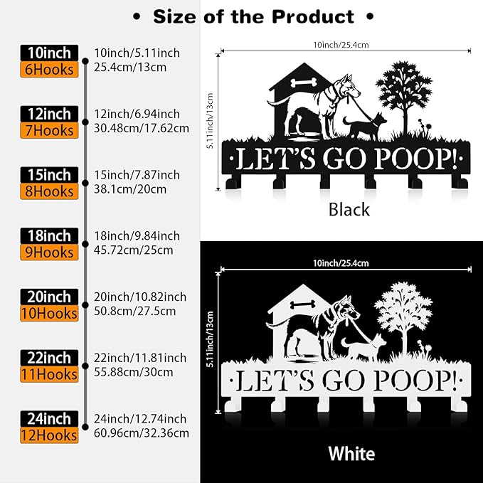 Custom Dog-Themed Key Hook Wall Decor,Personalized Engraved Metal Key Holder of Outdoor Doghouse&Daddy Dog and Puppy on Grass Design,Functional Key Hanger Wall Mount for Hallway