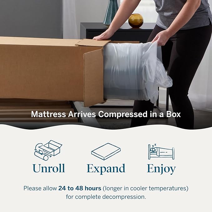 Lucid 10 Inch Memory Foam Mattress - Medium Feel - Infused with Refreshing Bamboo Charcoal and Cooling Gel - Bed in a Box - Temperature Regulating - Pressure Relief - Breathable - Twin XL Size