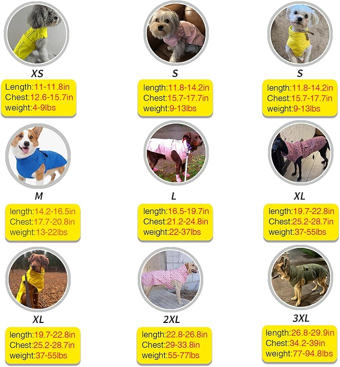 Waterproof Dog Raincoat with Reflective Strip, Adjustable Breathable Rain Coat Jacket with Leash Hole for Dogs (Orange, X-Large)