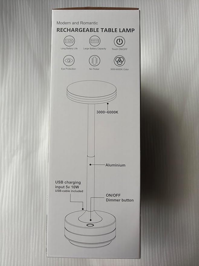 Hapfish 2 Pack Cordless Table Lamps Rechargeable, 5000mAh Battery Powered Lamp, 3 Color Modes, Dimmable, LED Table Lamps for Living Room,Outdoor, Dinner,Patio,Restaurant – Brown