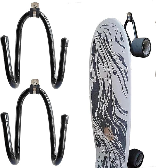 Upgraded Skateboard Wall Mount Skateboard Hanger, Skateboard and Longboard Wall Rack, Skate Board Holders-Lengthen