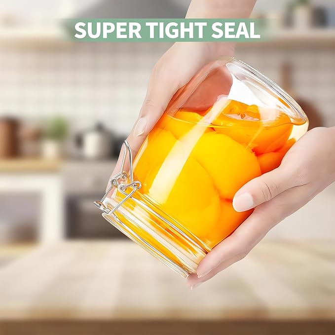 8PCS Rubber Seals for Glass Jars, Airtight Silicone Replacement Gasket,Food-Grade Silicone Gaskets (3.75" Diameter,Fits Mason Jars),Leakproof,Airtight Rings for Food Storage,Canning(White)