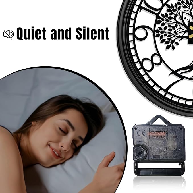 Big Wall Clock - Wall Clocks for Living Room Decor, Quiet and No Ticking Suitable for Wall Decor, Living Room Decoration, Kitchen Decoration