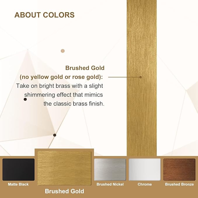 ANDY STAR 22"x34" Brushed Gold Pivot Mirror for Bathroom, Brass Metal Frame Bathroom Mirrors for Wall，Rectangle Titling Vanity Wall Mirror with Rounded Corner Design Hangs Vertically Only