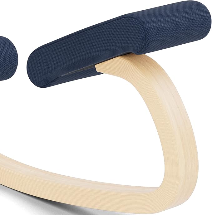 Varier Variable Natural/Blue Ergonomic Office Kneeling Chair – Active Sitting, Rocking Seat for Home, Study & Posture Support – 10 Year Quality Guarantee