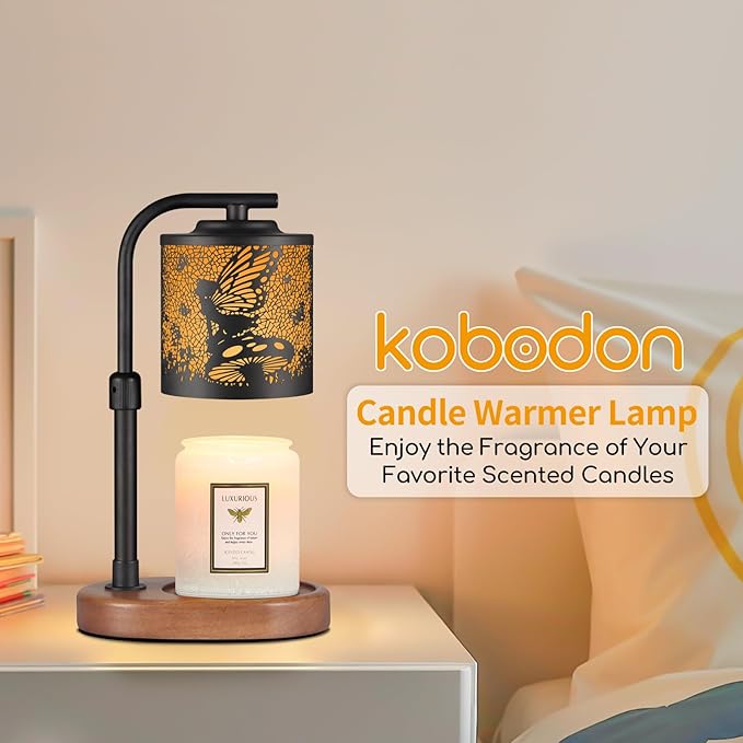 kobodon Candle Warmer Lamp with Timer,Birthday Gifts for Women Mom,Adjustable Height for Scented Jar Candles,Electric Candle Lamp Warmer for Home Decor(Flower Fairy)