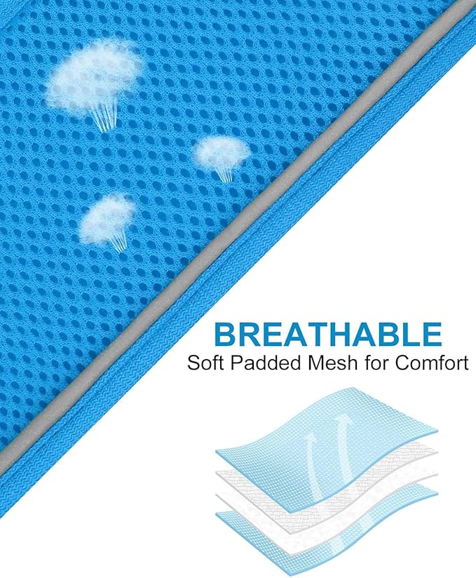 Joytale Small Dog Harness, Breathable Mesh Step-in Vest, Reflective Soft Padded Harnesses for Medium Dogs, Sky Blue, XL