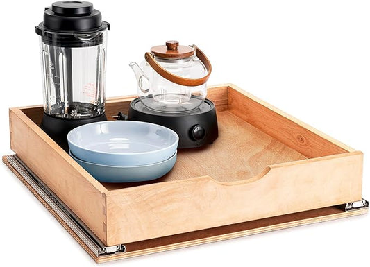 Pull Out Drawers for Kitchen Cabinets, Fully Assembled Wood Cabinet Pull Out Drawer, Pull Out Cabinet Organizer, Fast and Easy DIY Installation, 23”W x 21”D