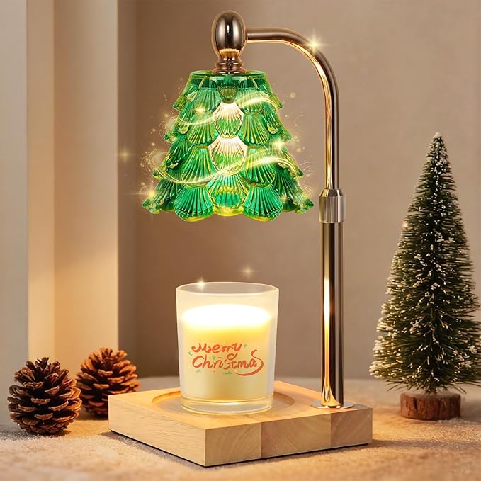 Candle Warmer Lamp with Timer Dimmer Adjustable Height, Candle Warmer with 2 Bulbs for Jar Candles, Home Decor, Birthday Gifts for Women