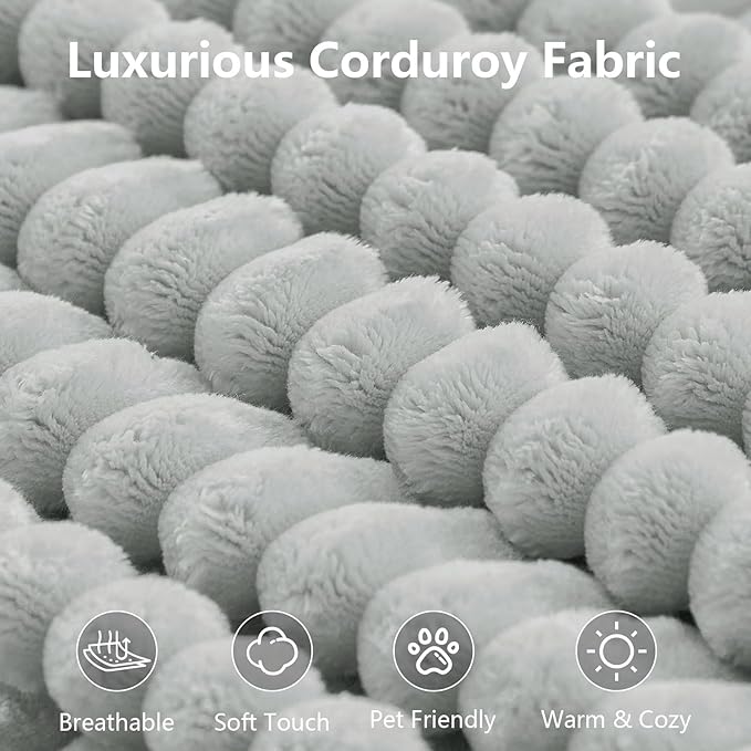 167.7" Sectional Cloud Couch for Living Room, Stupendous U Shaped Sofas, Modular Floor Deep-Seat Sofa, Big Comfy Corduroy Couches Set with Fluffy Memory Foam, No Assembly Required, Grey